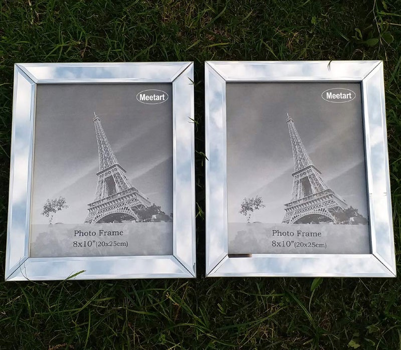 Meetart Silver Mirror Photo Frame 8x10 inch 2 Piece Per Set for Wall Hang or Tabletop Display - Image 4